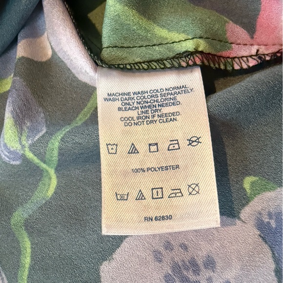 Lands’ End Black Multicolored Floral Dress Short Sleeve Womens Size S (6-8) NWOT - Picture 9 of 14